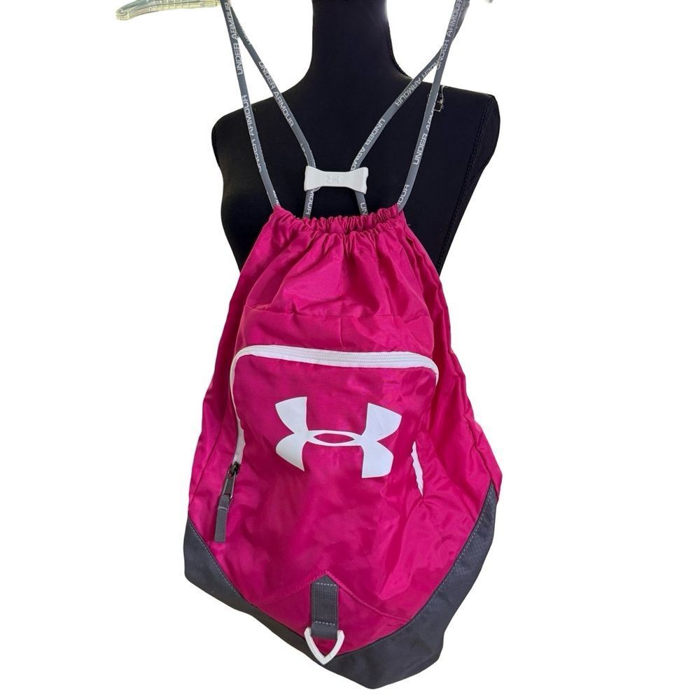 Under Armour Fuchsia Drawstring Backpack Gym bag